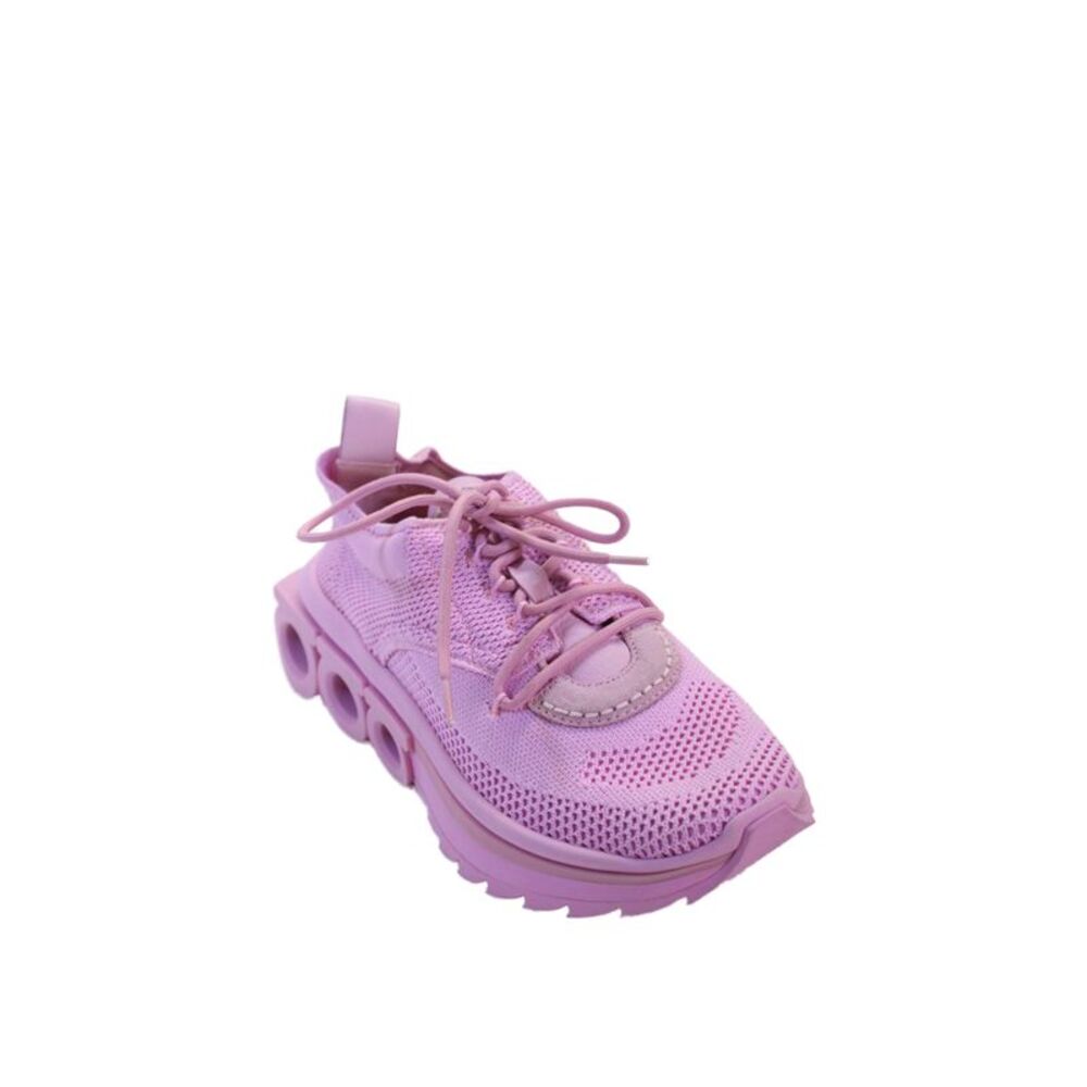 Ferragamo Women's Nima Knit Low-Top Platform Sneakers Pink Size 6
